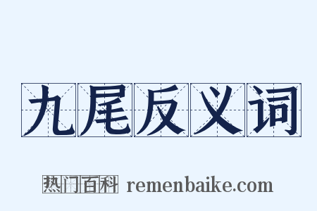 九尾反义词是什么意思的图片